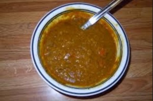 brown soup